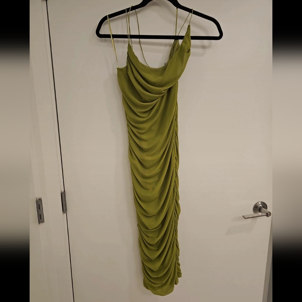Green midi dress